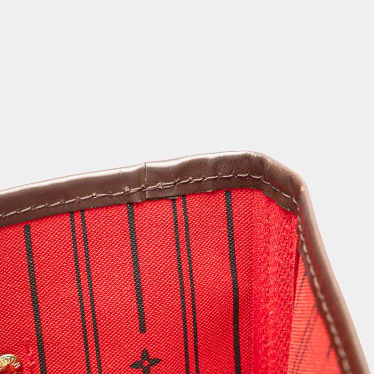 Pre Owned Louis Vuitton Brown Damier Ebene Neverfull MM