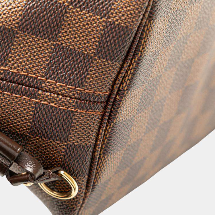 Pre Owned Louis Vuitton Brown Damier Ebene Neverfull MM