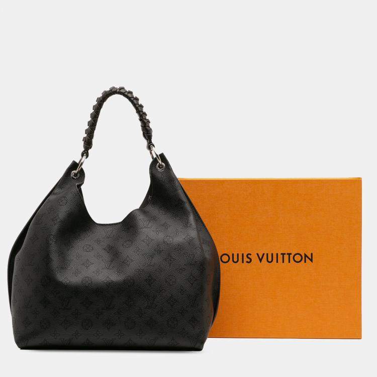 Pre Owned Louis Vuitton Black Monogram Mahina Carmel