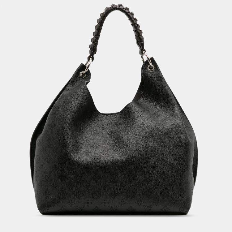 Pre Owned Louis Vuitton Black Monogram Mahina Carmel