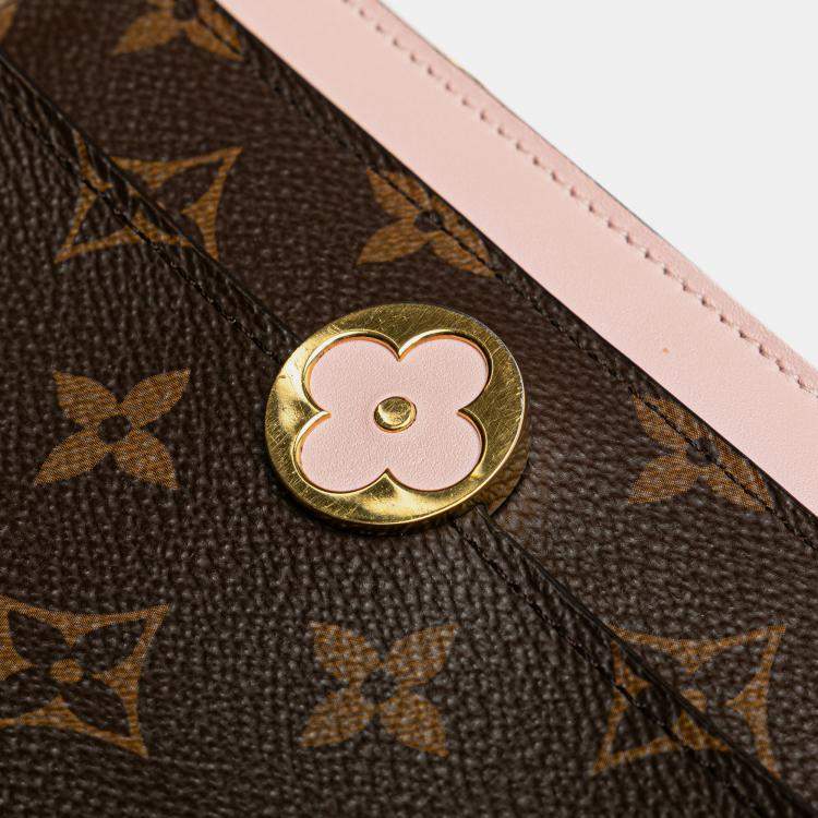 Pre Owned Louis Vuitton Brown Monogram Flore Wallet On Chain