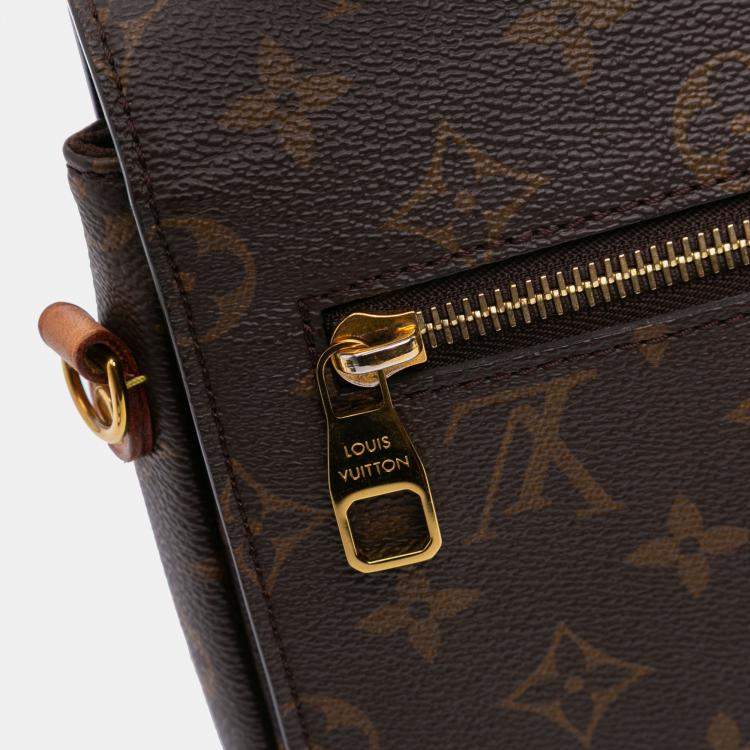 Pre Owned Louis Vuitton Brown Monogram Pochette Metis