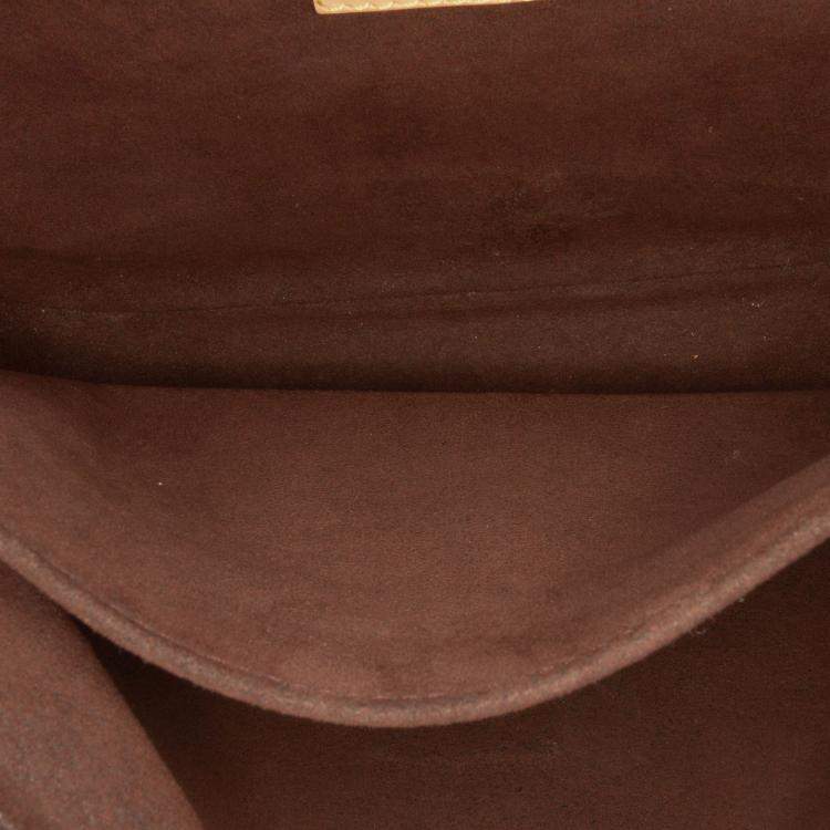 Pre Owned Louis Vuitton Brown Monogram Pochette Metis