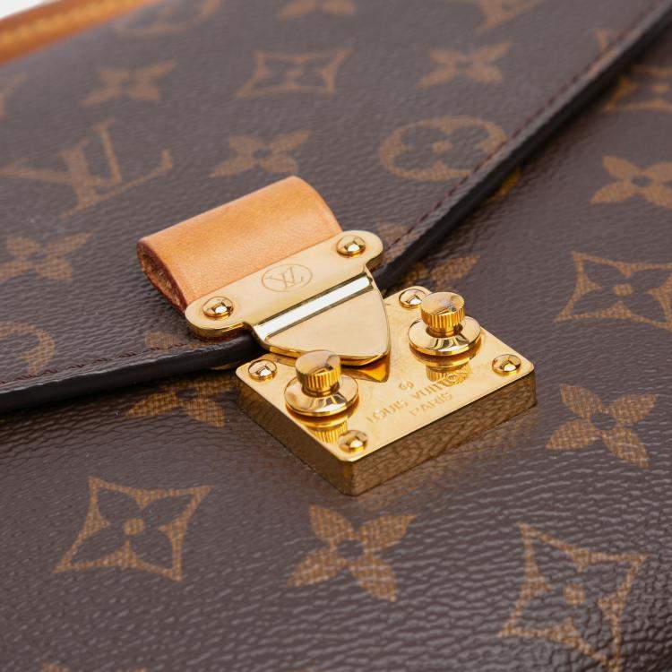 Pre Owned Louis Vuitton Brown Monogram Pochette Metis
