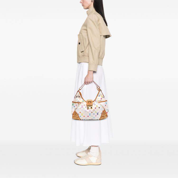 Pre Owned Louis Vuitton White Monogram Multicolore Chrissie MM