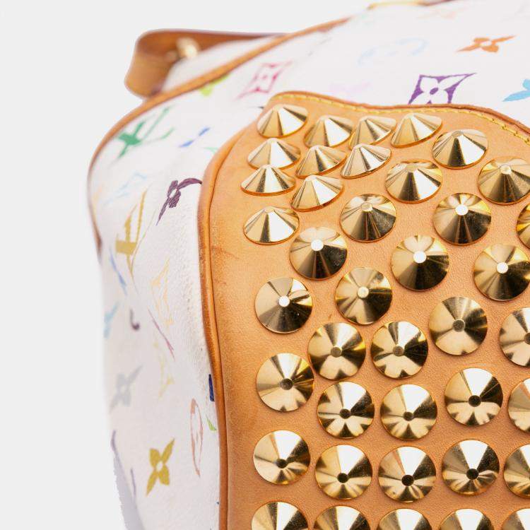 Pre Owned Louis Vuitton White Monogram Multicolore Chrissie MM