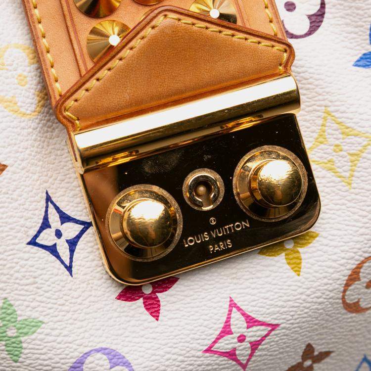 Pre Owned Louis Vuitton White Monogram Multicolore Chrissie MM