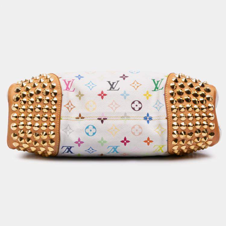 Pre Owned Louis Vuitton White Monogram Multicolore Chrissie MM
