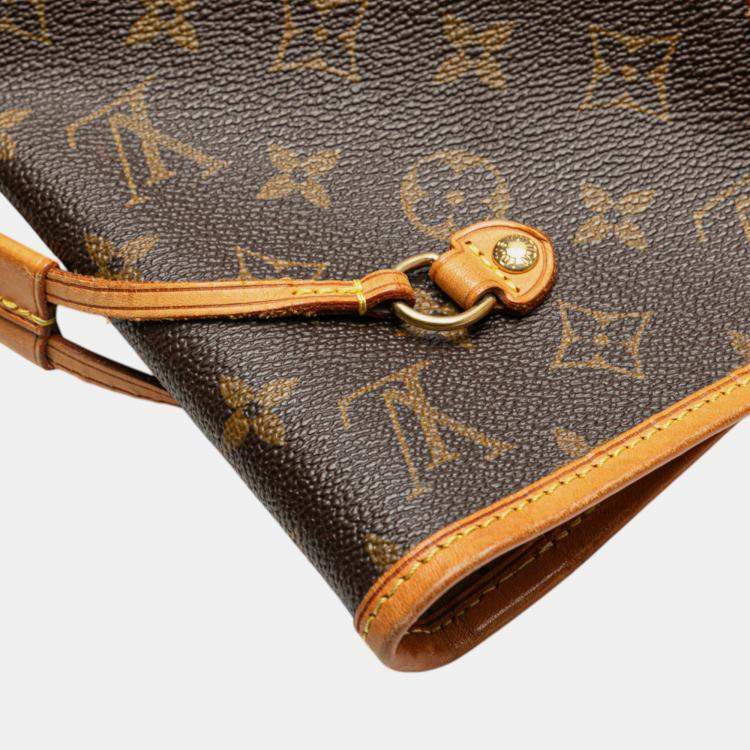 Pre Owned Louis Vuitton Brown Monogram Neverfull MM