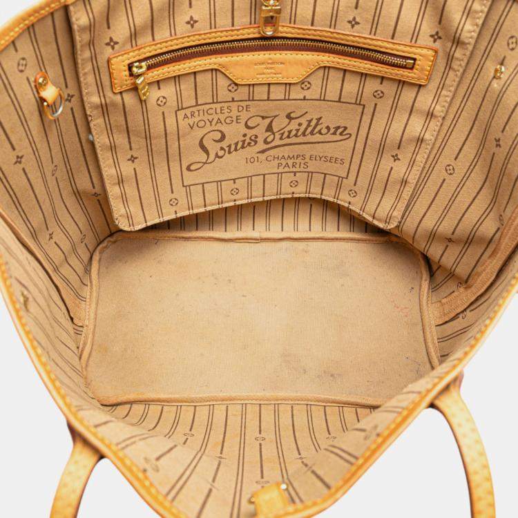 Pre Owned Louis Vuitton Brown Monogram Neverfull MM