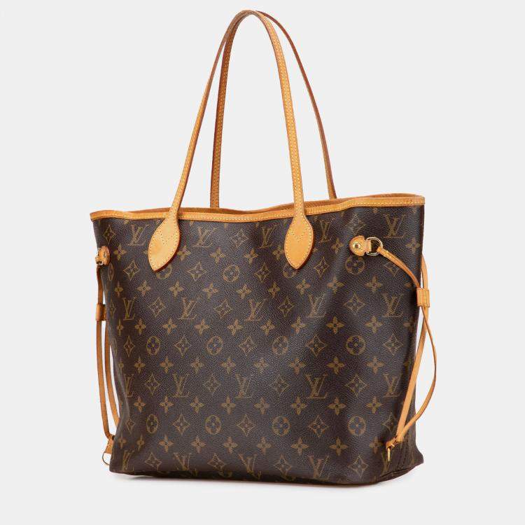 Pre Owned Louis Vuitton Brown Monogram Neverfull MM