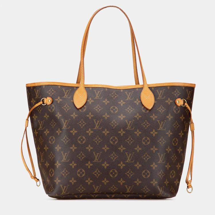 Pre Owned Louis Vuitton Brown Monogram Neverfull MM