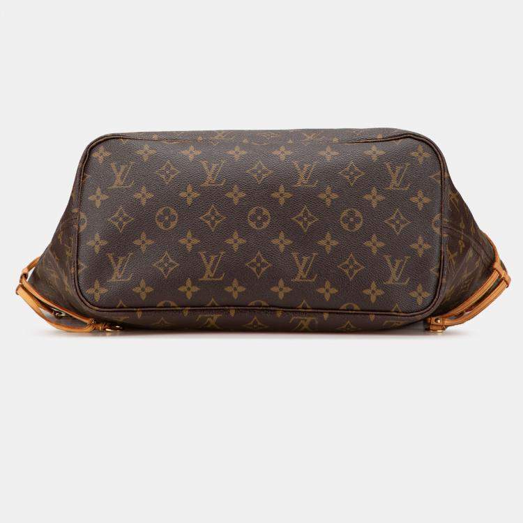 Pre Owned Louis Vuitton Brown Monogram Neverfull MM