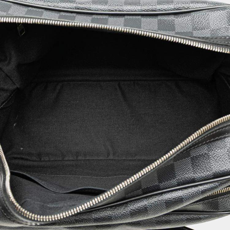 Pre Owned Louis Vuitton Black Damier Graphite Sac Leoh