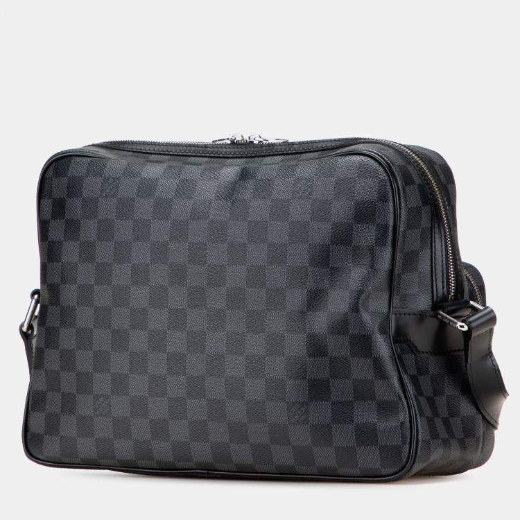 Pre Owned Louis Vuitton Black Damier Graphite Sac Leoh