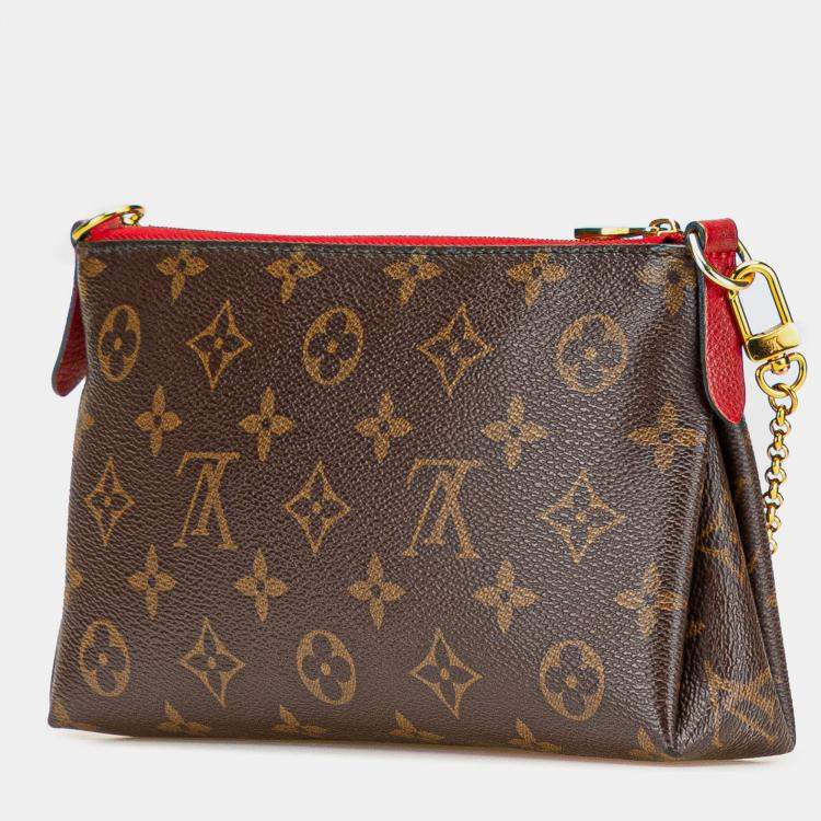 Pre Owned Louis Vuitton Brown Monogram Pallas Clutch