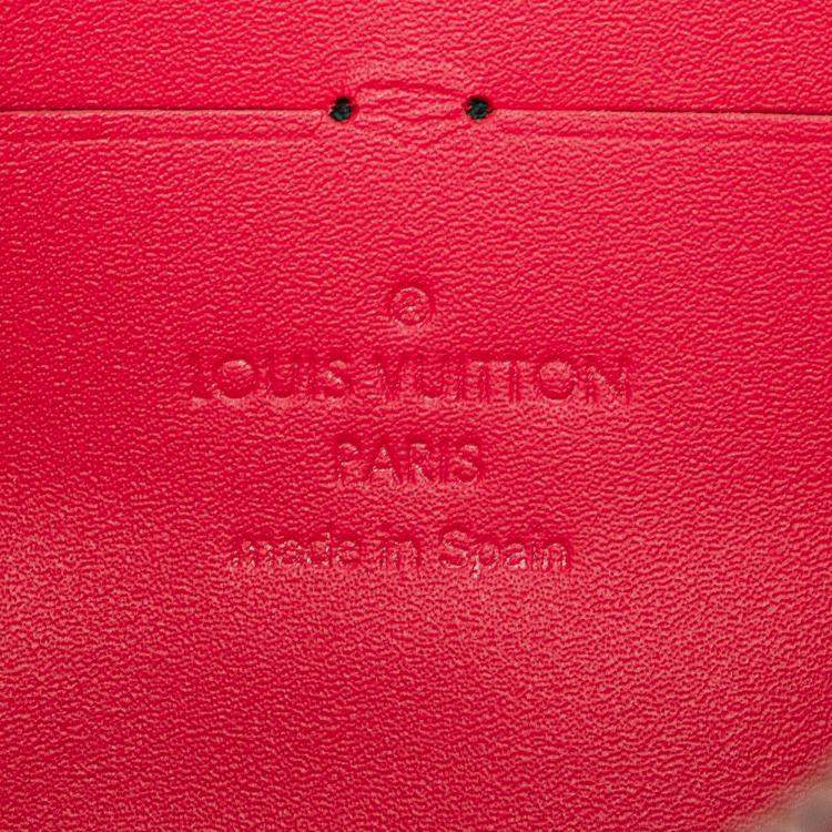 Pre Owned Louis Vuitton Pink Portefeuille Cherrywood Wallet On Chain