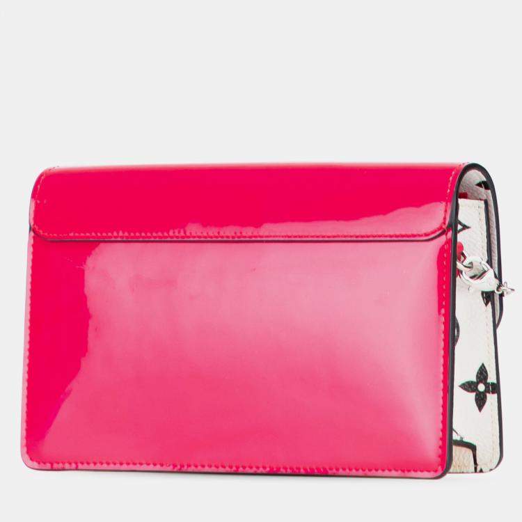 Pre Owned Louis Vuitton Pink Portefeuille Cherrywood Wallet On Chain