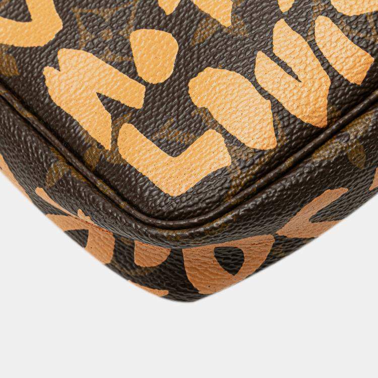مملوكة مسبقًا Louis Vuitton Brown Stephen Sprouse Monogram Graffiti Pochette Accessoires