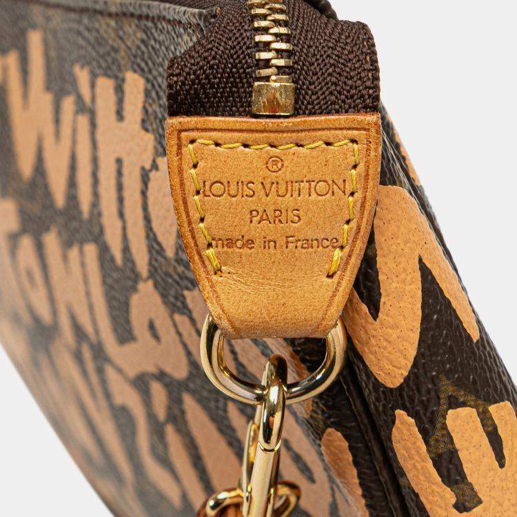 مملوكة مسبقًا Louis Vuitton Brown Stephen Sprouse Monogram Graffiti Pochette Accessoires