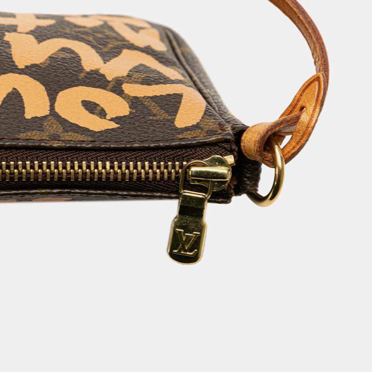 مملوكة مسبقًا Louis Vuitton Brown Stephen Sprouse Monogram Graffiti Pochette Accessoires