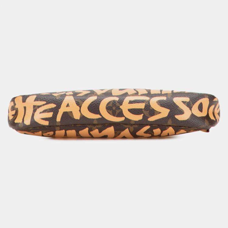مملوكة مسبقًا Louis Vuitton Brown Stephen Sprouse Monogram Graffiti Pochette Accessoires