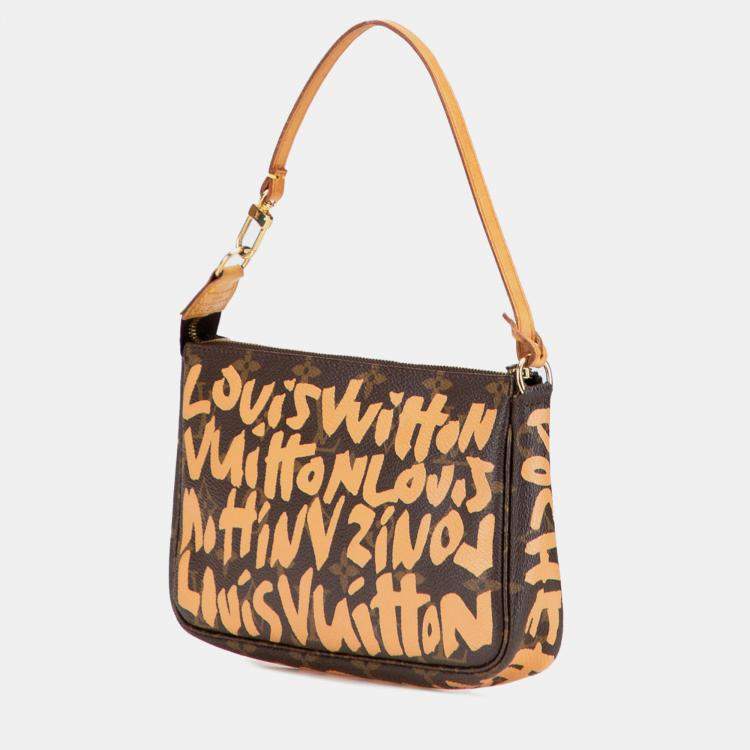 مملوكة مسبقًا Louis Vuitton Brown Stephen Sprouse Monogram Graffiti Pochette Accessoires