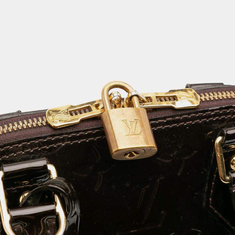Pre Owned Louis Vuitton Purple Monogram Vernis Alma BB