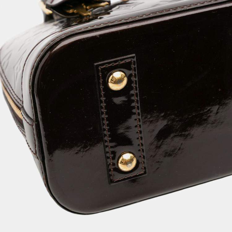 Pre Owned Louis Vuitton Purple Monogram Vernis Alma BB