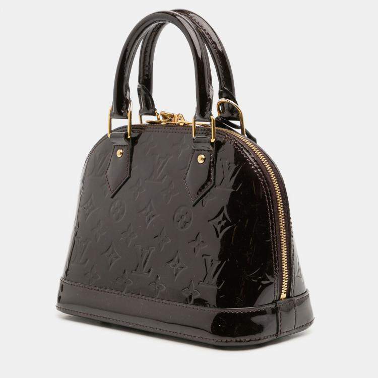 Pre Owned Louis Vuitton Purple Monogram Vernis Alma BB