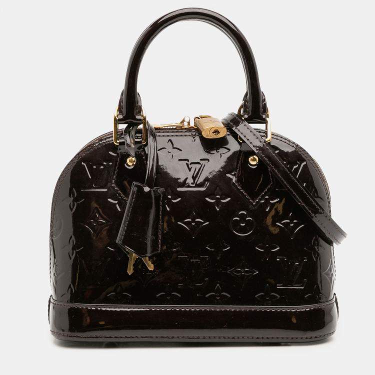 Pre Owned Louis Vuitton Purple Monogram Vernis Alma BB