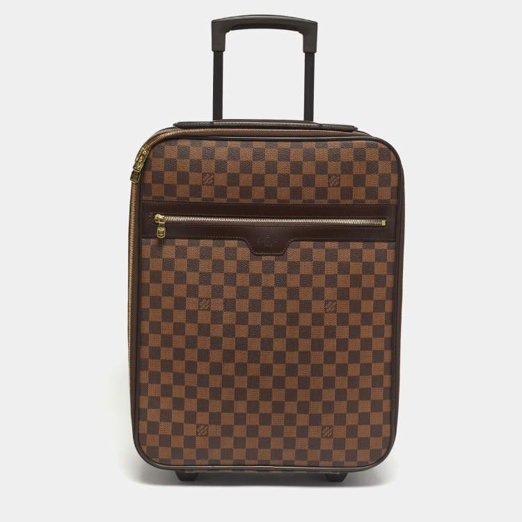 Pre Owned Louis Vuitton Damier Ebene Canvas Pegase 45 Luggage