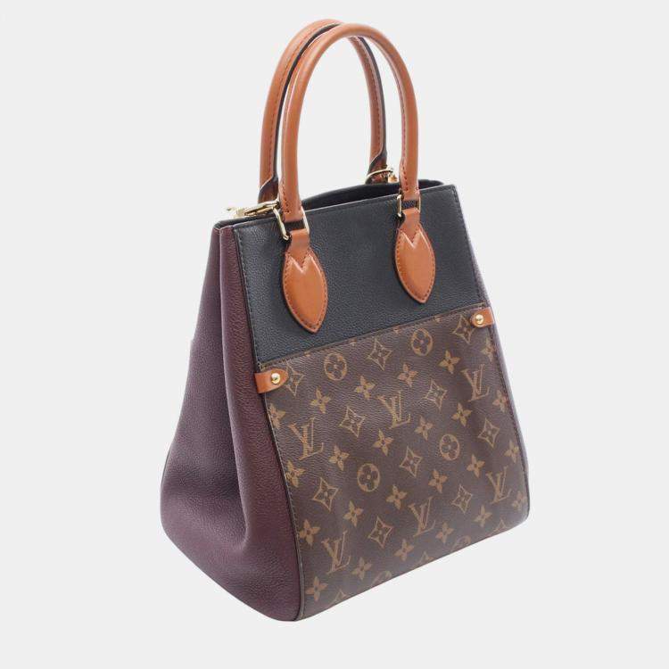 Pre Owned Louis Vuitton Brown Monogram Fold Tote MM