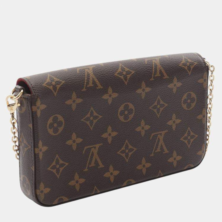 Pre Owned Louis Vuitton Brown Monogram Pochette Felicie