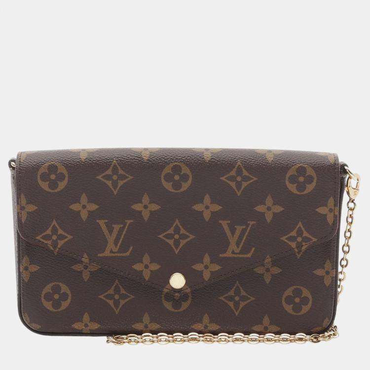 Pre Owned Louis Vuitton Brown Monogram Pochette Felicie