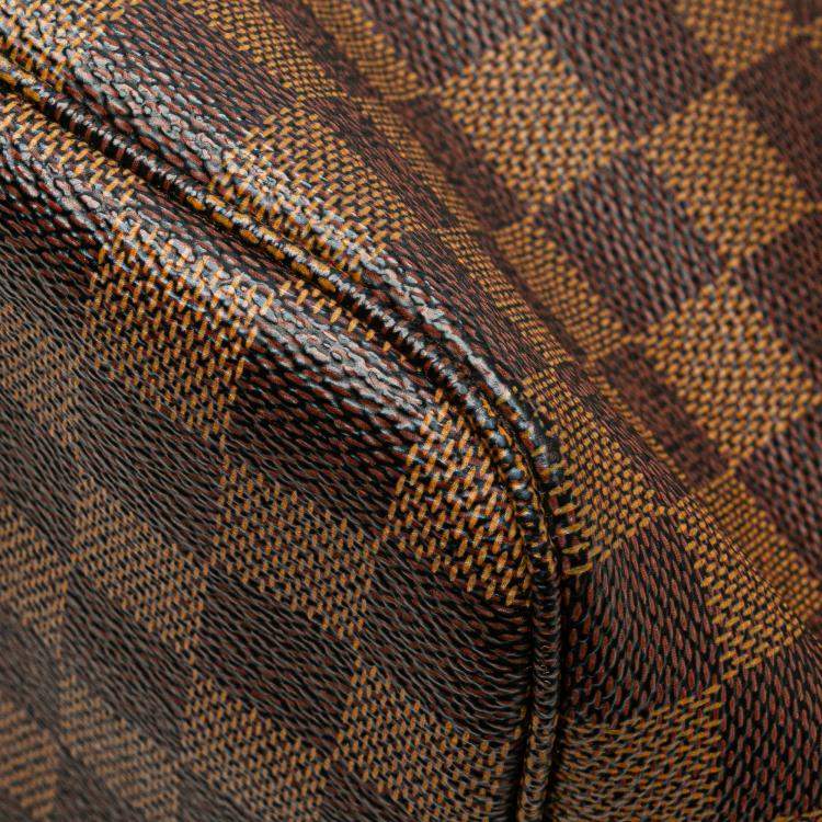 Pre Owned Louis Vuitton Brown Damier Ebene Neverfull MM