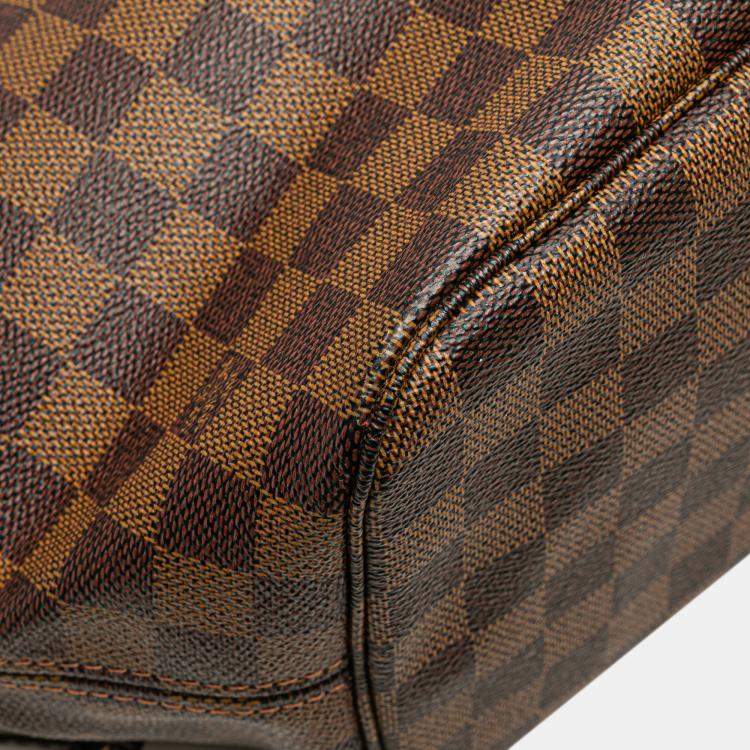 Pre Owned Louis Vuitton Brown Damier Ebene Neverfull MM
