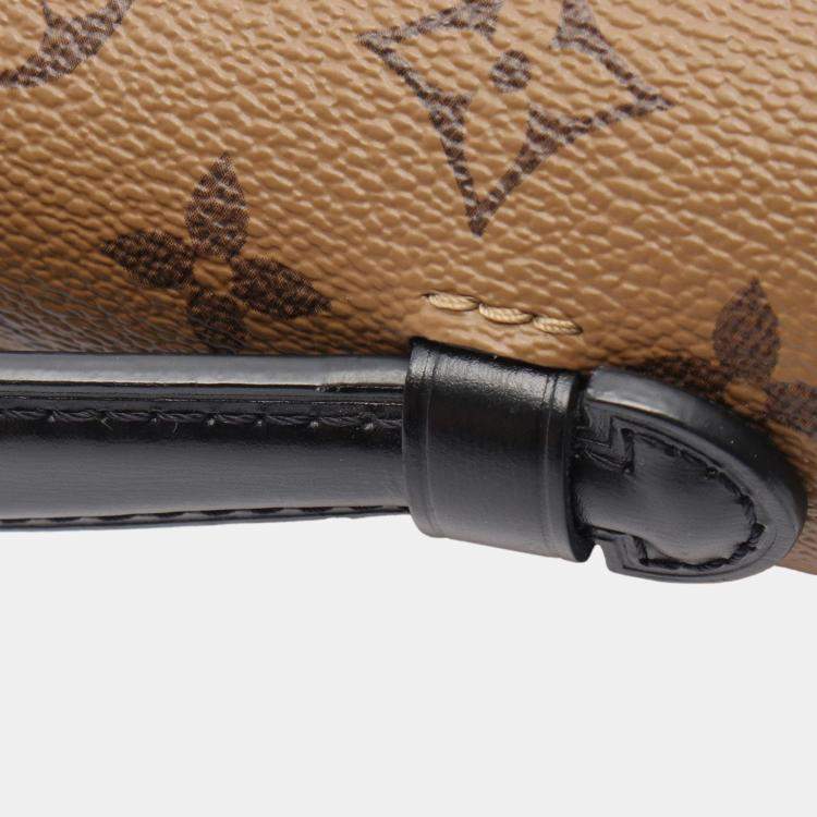 Pre Owned Louis Vuitton Brown Monogram Reverse Pochette Metis