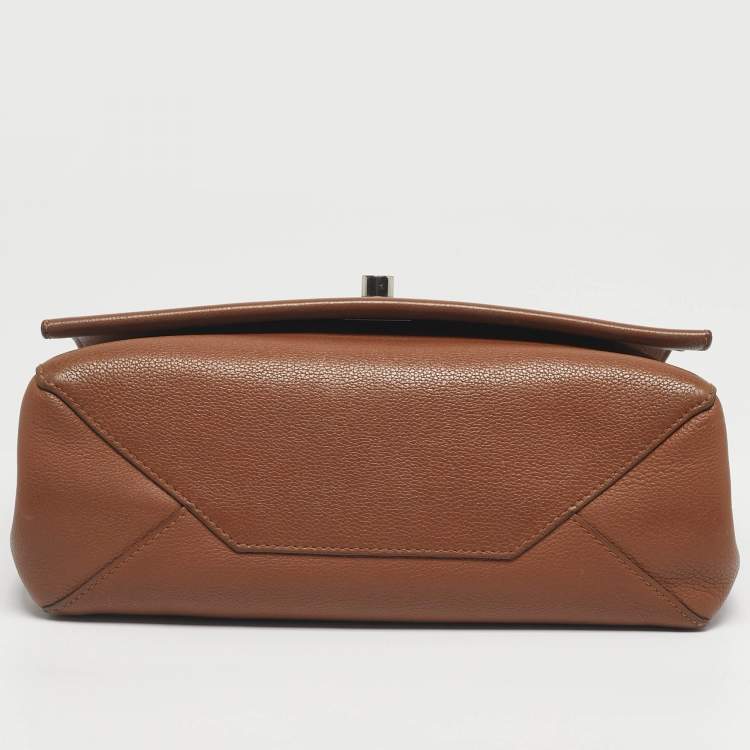 Pre Owned Louis Vuitton Brown Leather Lockme II Bag