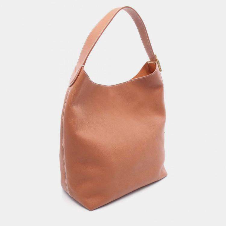 Pre Owned Louis Vuitton Brown Grained Calfskin Low Key Hobo MM