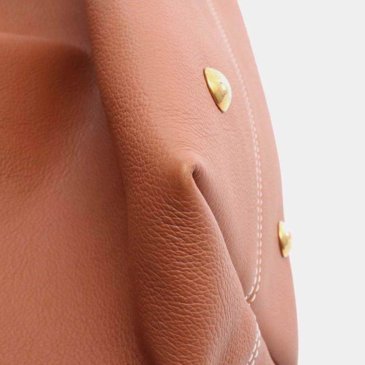 Pre Owned Louis Vuitton Brown Grained Calfskin Low Key Hobo MM