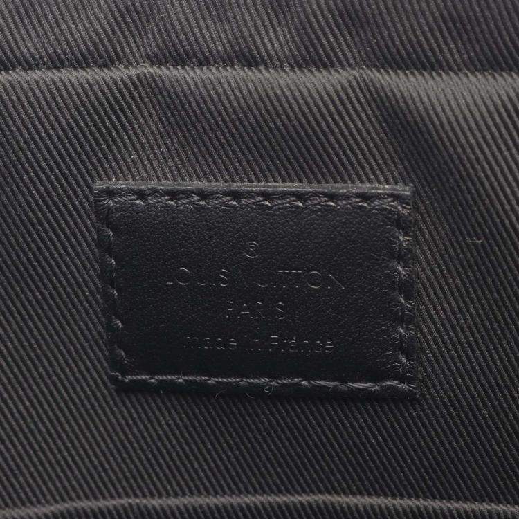Pre Owned Louis Vuitton Black Monogram Shadow Duo Messenger