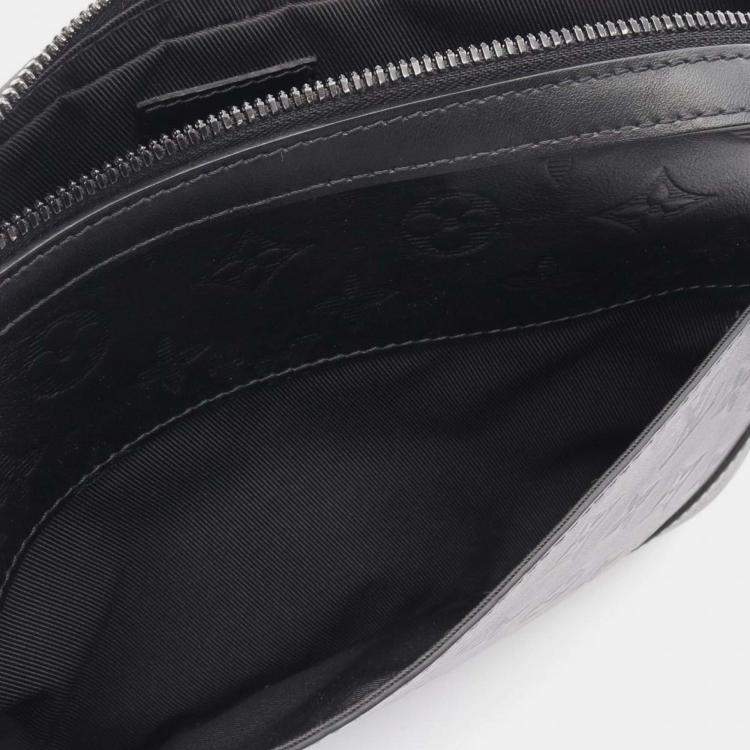 Pre Owned Louis Vuitton Black Monogram Shadow Duo Messenger