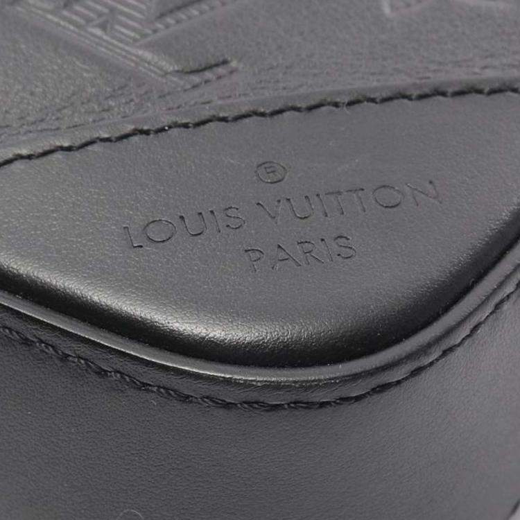 Pre Owned Louis Vuitton Black Monogram Shadow Duo Messenger