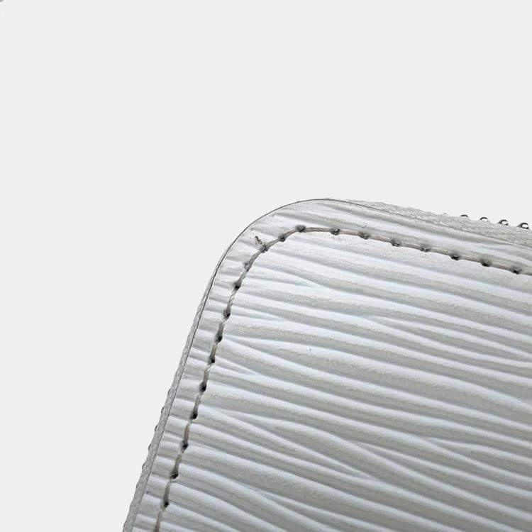 Pre Owned Louis Vuitton Zippy Wallet White Epi Leather