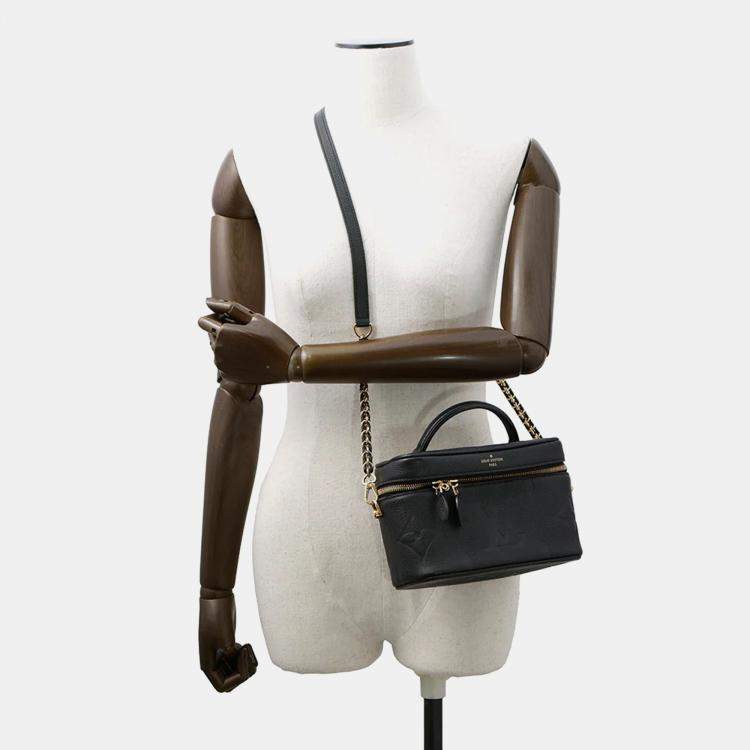 Pre Owned Louis Vuitton Black Monogram Empreinte Leather PM Vanity Bag