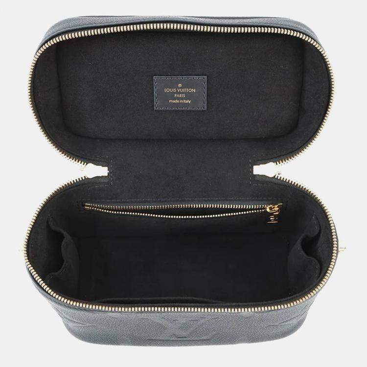 Pre Owned Louis Vuitton Black Monogram Empreinte Leather PM Vanity Bag