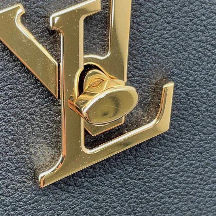 Pre Owned Louis Vuitton Padlock & Go Noir Grained Calf Leather