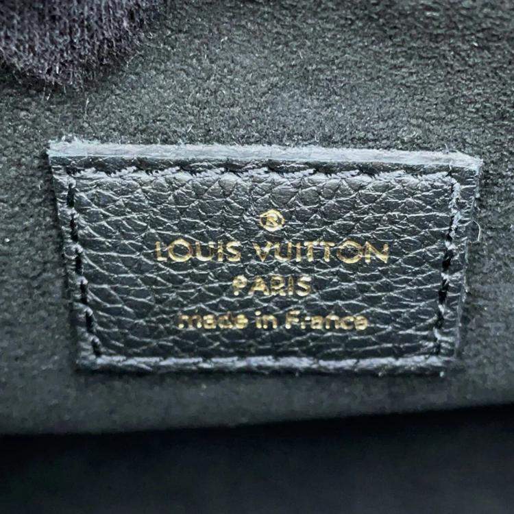 Pre Owned Louis Vuitton Padlock & Go Noir Grained Calf Leather