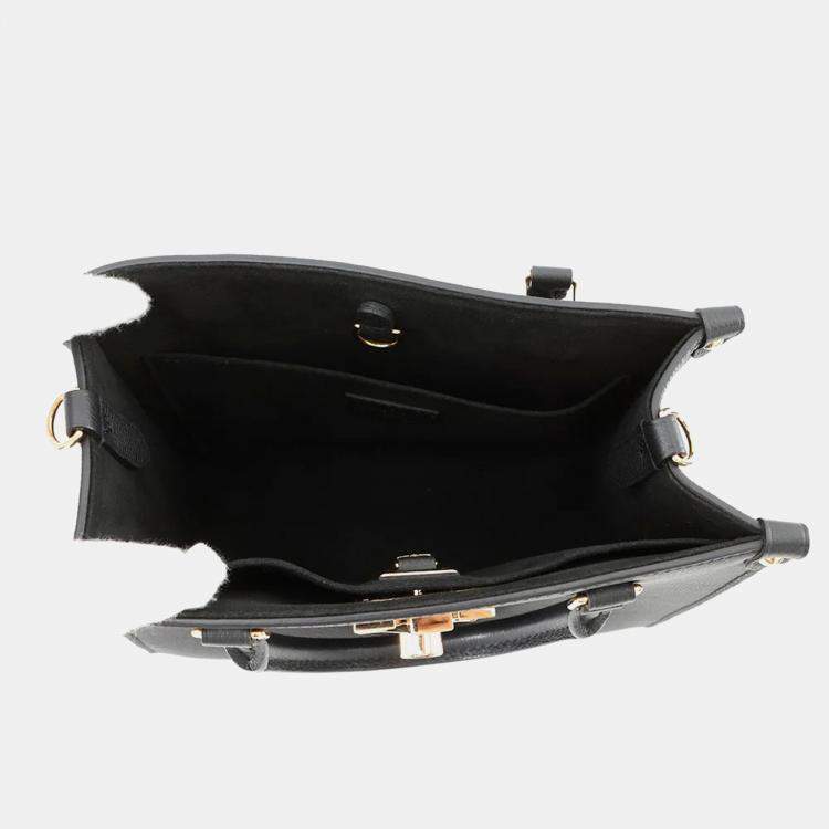 Pre Owned Louis Vuitton Padlock & Go Noir Grained Calf Leather